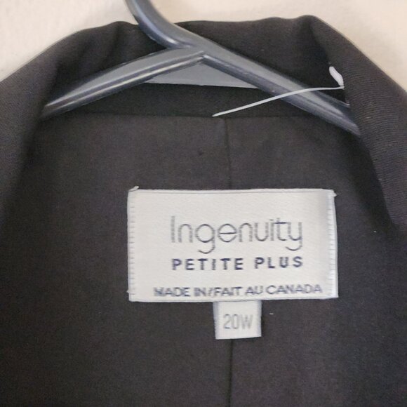 INGENUITY PETITE PLUS WOMENS SIZE 20W BLACK BLAZZER JACKET - Picture 9 of 12